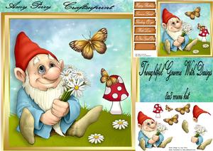 Thoughtful Gnome with Daisy's 8x8 Mini Kit