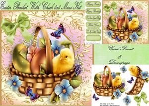 Easter Basket with Chick 8x8 Mini Kit