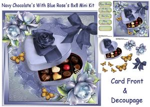 Navy Chocolate's with Blue Rose's 8x8 Mini Kit