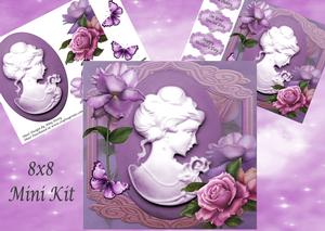 Lilac Cameo with Matching Roses 8x8 Mini Kit