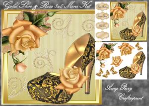 Gold Shoe & Rose 8x8 Mini Kit