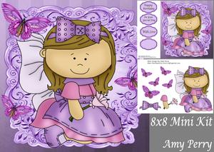 Pretty Little Girl in Lilac Dress 8x8 Mini Kit