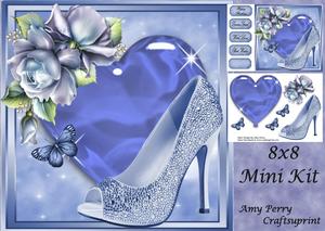 Lovely Pale Blue Shoe 8x8 Mini Kit