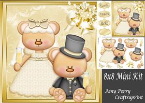 The Cute Teddy Couple 8x8 Mini Kit