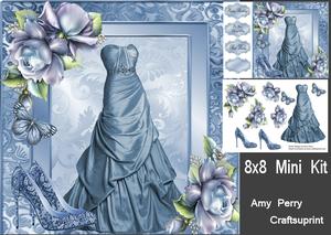 Beautiful Pale Blue Dress 8x8 Mini Kit