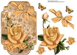 Beautiful Gold Rose Topper