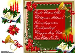 Beautiful Christmas Poem with Candle's 8x8