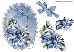 Beautiful Pale Blue Rose Topper