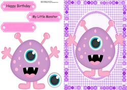 Cute Lilac & Pink Monster
