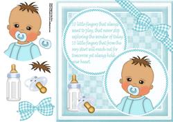 Cute Baby Boy with Poem 8x8