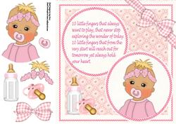 Cute Baby Girl with Poem 8x8