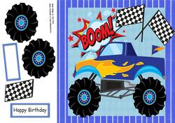 Dark Blue Monster Truck 8x8