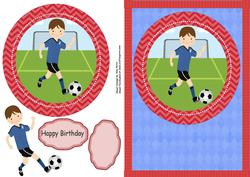 Boy in Dark Blue Kit in Oval Frame