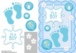 Baby Boy Blue Footprints