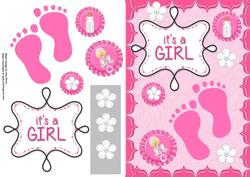 Baby Girl Pink Footprints