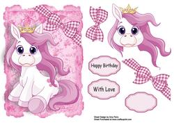 Cute Pink Pony Topper