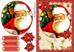 Gorgeous Santa in Oval Frame