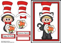 Little Boy Dressed as the Cat in the Hat