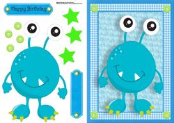 Blue Big Eyed Monster