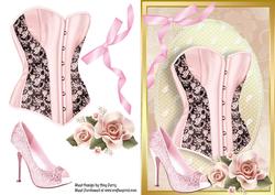 Beautiful Pale Pink Corset with Shoe
