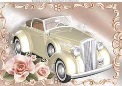 Beautiful Cream Wedding Car A4