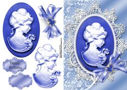 Beautiful Dark Blue Cameo