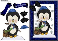 Penguin with His Fishing Rod
