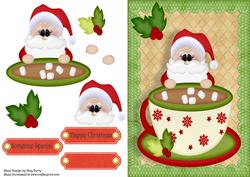 Santa in a Red & Green Cup