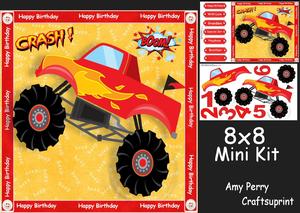 Red Boy's Monster Truck 8x8 Mini Kit