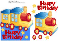 Yellow Toy Train Over the Edge