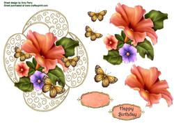 Beautiful Peach Flower Topper