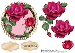 Beautiful Hot Pink Floral Topper