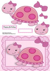 Cute Pink Turtle with Bow