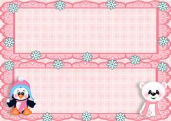 Penguin & Polar Bear Girl Dl Insert