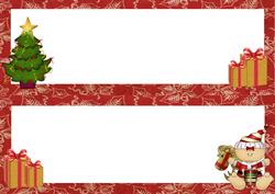 Baby Dressed as Santa with Rocking Horse Dl Insert