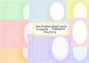 8 Pack of Pastel Gingham Inserts