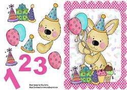 Birthday Bunny with Goodies 1-3