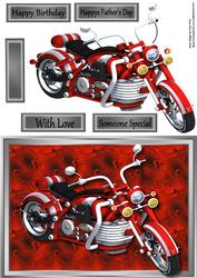 Beautiful Red & Chrome Motorbike