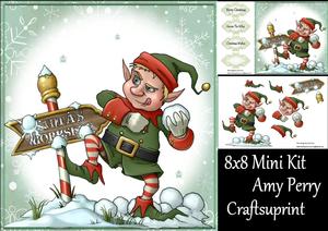 Naughty Santa's Helper 8x8 Mini Kit