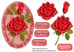 Beautiful Red Rose Topper
