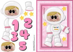 Astronaut Birthday Girl 1-5