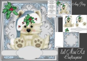 Cute Festive Dog 8x8 Mini Kit