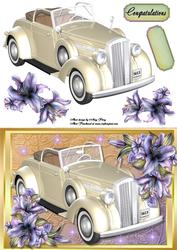 Beautiful Cream Wedding Car