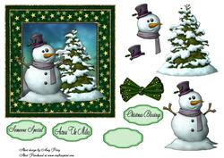 Snowman with Christmas Tree Topper
