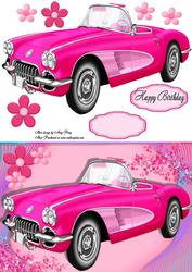 Beautiful 50's Hot Pink Car