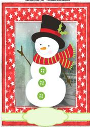 Adorable Snowman with Top Hat A4