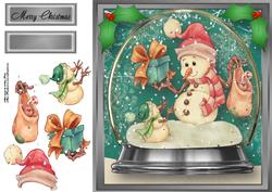 Beautiful Snowman Giving Out Presents Snow Globe