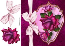 Beautiful Deep Purple Rose 8x8