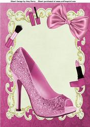 Hot Pink Shoe & Make Up A4