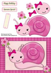 Cute Snail with Bow